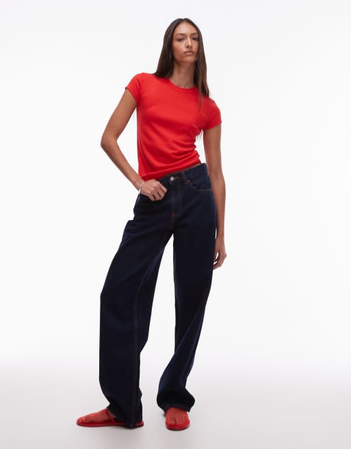 Topshop Tall - Everyday - T-shirt in rood, 4 van 4