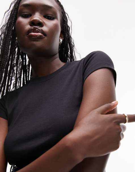 Topshop Tall everyday tee in black - view 1