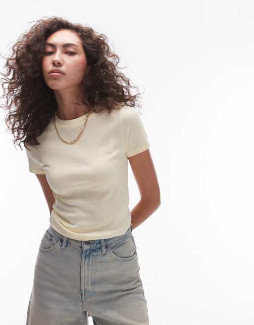 Topshop tall everyday tee in lemon