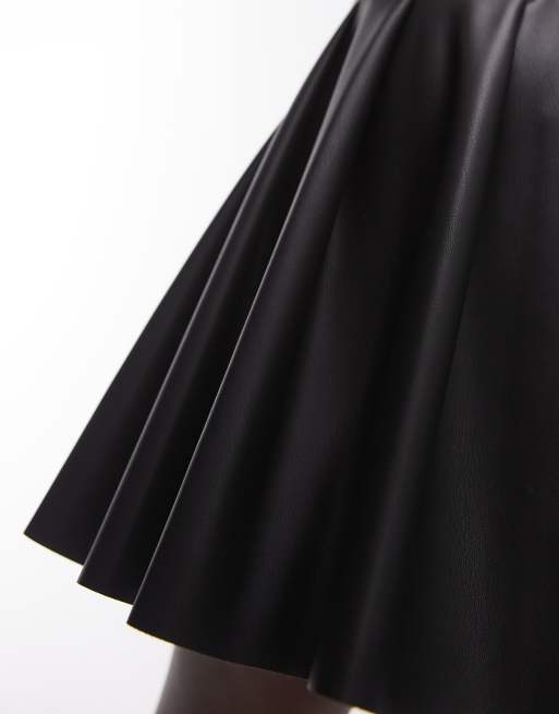 Pleated faux leather midi skirt topshop best sale