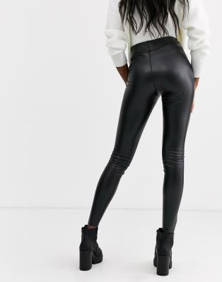 tall black leather pants