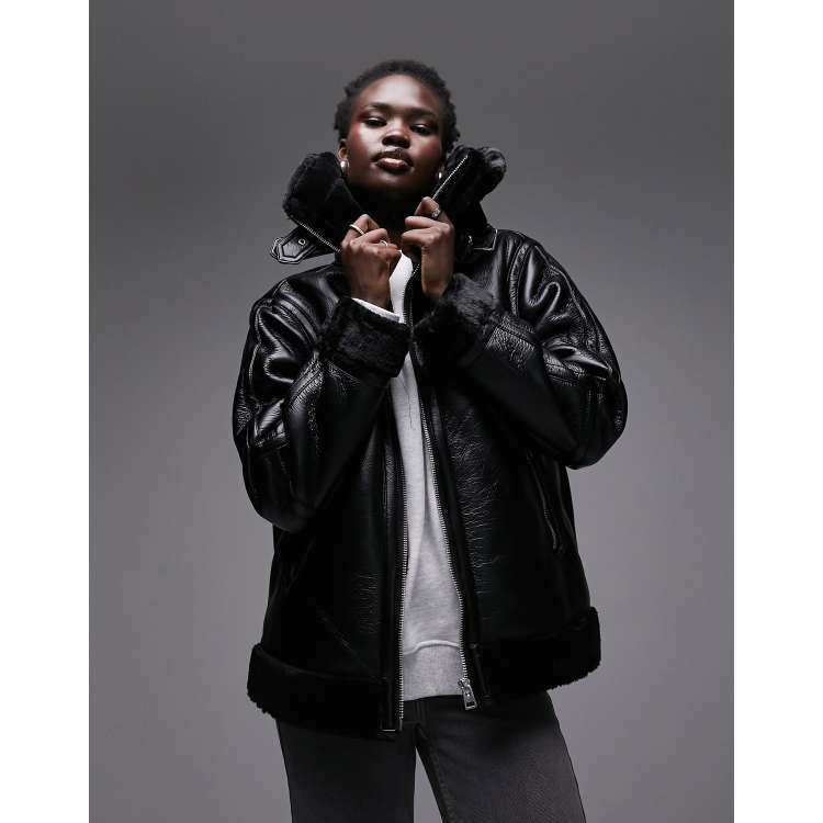 Topshop suede aviator jacket new arrivals