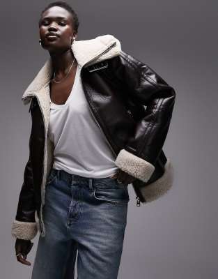 Womens oversized shop aviator jacket