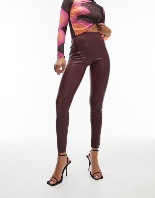 Topshop pu best sale leather leggings