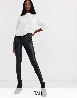 grey leather trousers