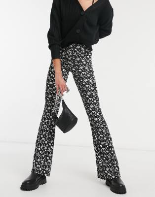 flower flared pants