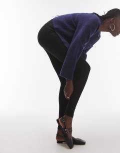 Tall full length heavy weight legging in black