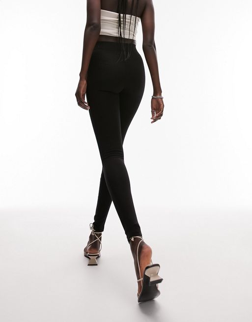 Topshop full length heavy weight legging with deep waistband in