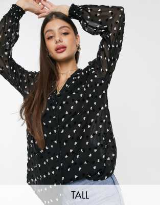 topshop heart blouse