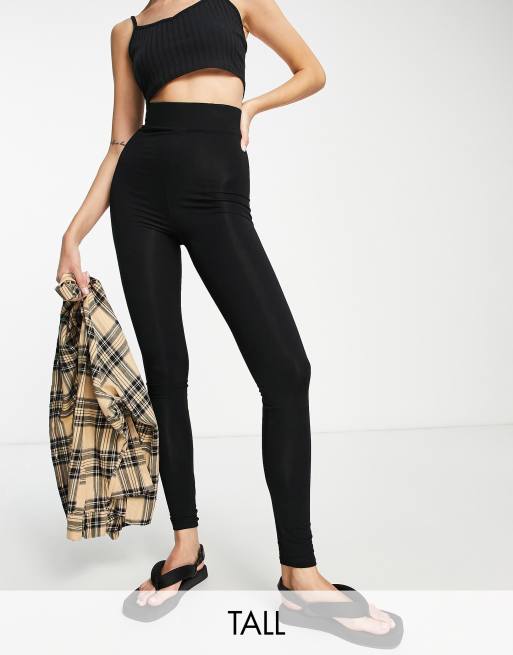 Topshop Tall high waisted legging in black