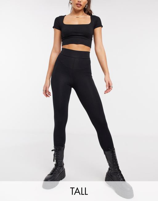 ASOS TALL High Waisted Leggings In Black