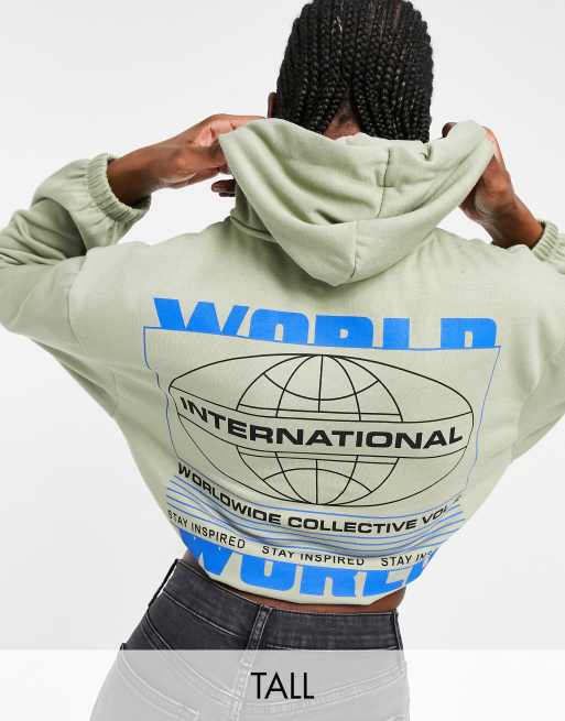 Worldwide slogan hoodie hot sale