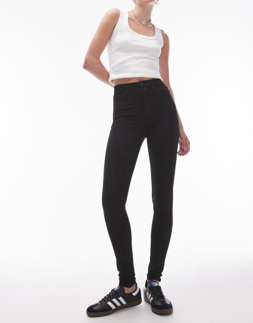 Topshop Tall Jamie high rise skinny jean in black, 5 of 5