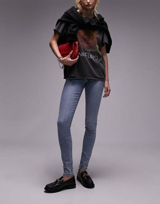 Topshop Tall – Jamie – Jasnoniebieskie jeansy o obcisłym kroju z podwyższonym stanem