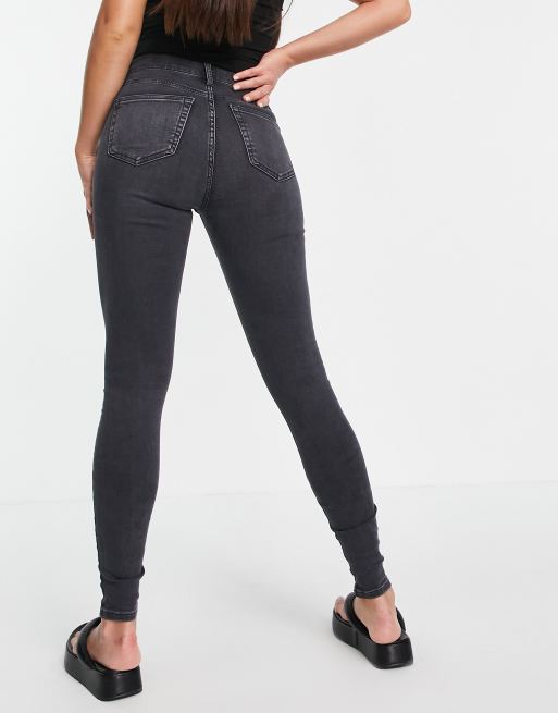 Topshop Tall - Jamie - Jeans in zwart met wassing, 2 van 4