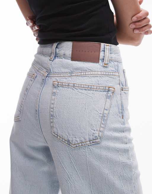 Topshop Tall - Jean droit ample à taille mi-haute - Délavé, 2 de 5