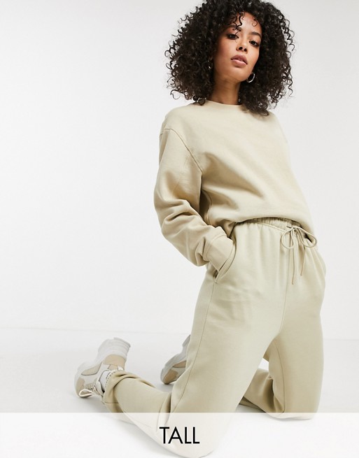 Topshop Tall joggers co-ord in stone