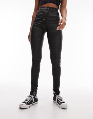 Topshop Tall Coated Jeans In | ModeSens