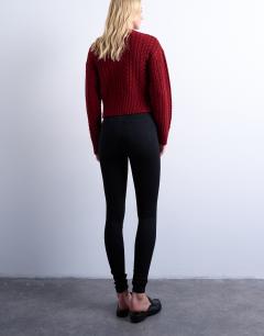 Model wearing Joni high rise super skinny jean in black