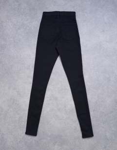Model wearing Joni high rise super skinny jean in black