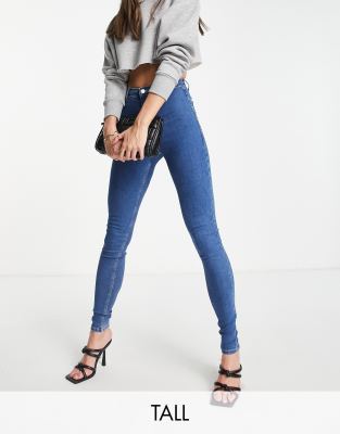 Topshop Tall Joni Jean In Mid Blue ModeSens