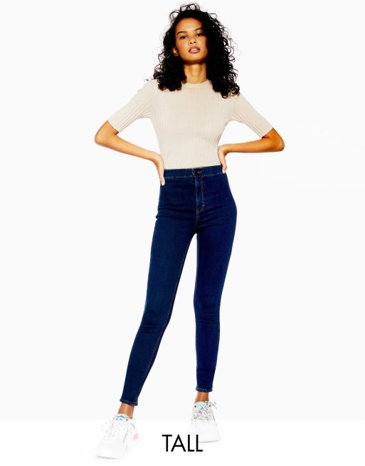 Topshop Tall Joni skinny jeans in indigo