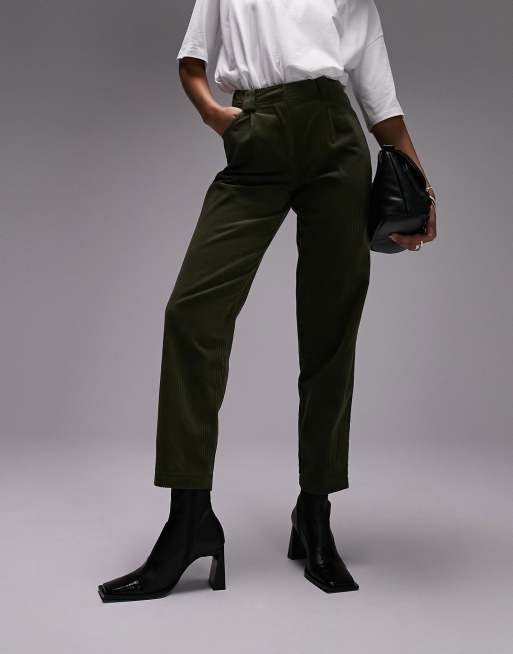 Topshop Tall – Khakifärgade peg-byxor i manchester