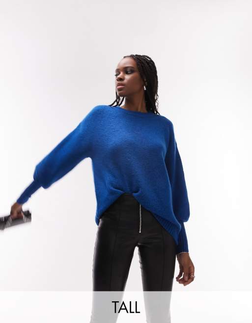 Cobalt blue shop jumper topshop