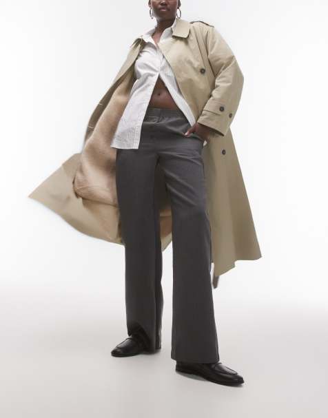 Topshop Tall - Koksgrå basis-joggingbukser med knapper - view 1