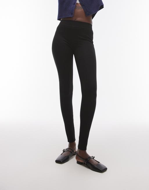Topshop Tall Legging long epais Noir ASOS