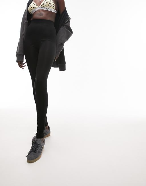 Topshop Tall – Leggings in Schwarz mit hohem Bund, 4 von 4