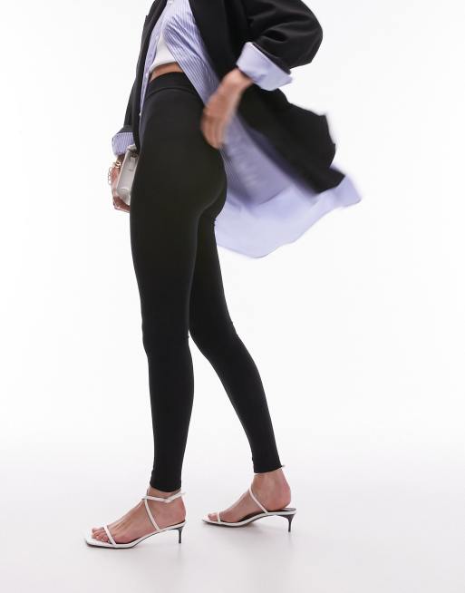 Topshop Tall - Leggings met hoge taille in zwart, 4 van 5