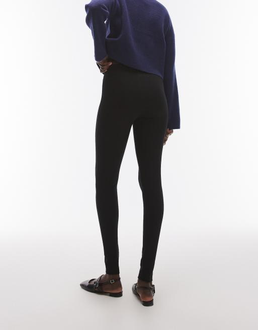 Topshop Tall - Leggings neri pesanti, 3 di 5