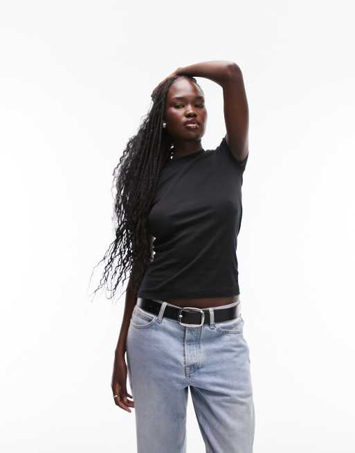 Topshop Tall longline everyday tee in black, 2 of 4