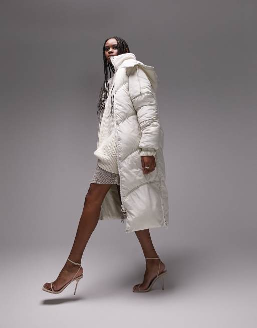 Topshop white sales puffer jacket