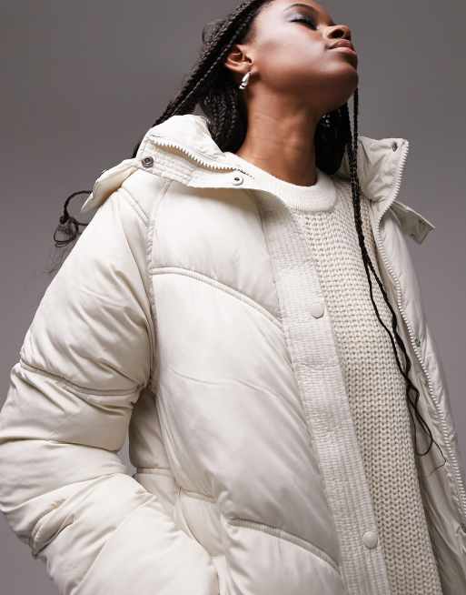 Topshop white 2025 puffer jacket