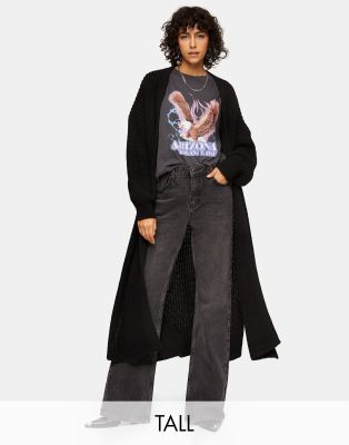 tall black cardigan