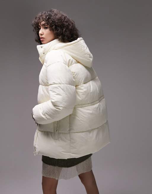 Topshop long cheap padded coat