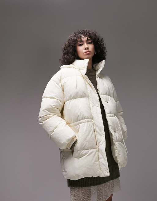 Topshop white store puffer jacket