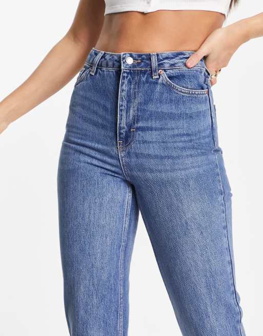 Topshop Tall Mom jean in mid blue