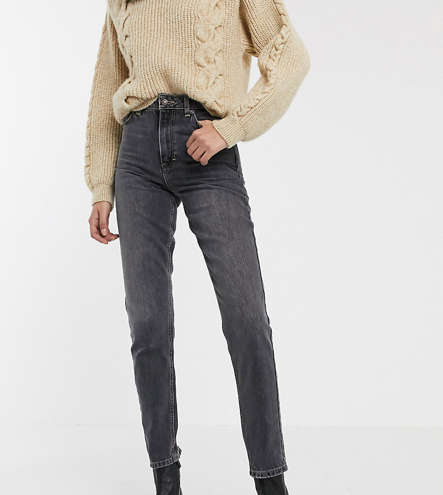 Topshop Tall - Mom jeans in zwarte wassing