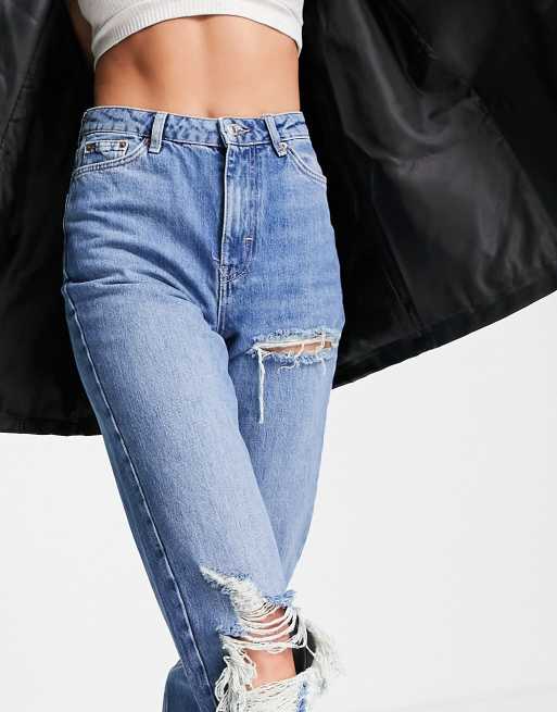 Topshop on sale frayed jeans