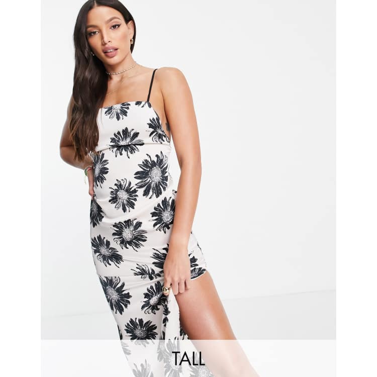 Topshop Tall mono sunflower slip dress part of a set ASOS