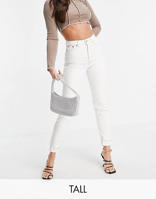 Topshop Tall off white mom jeans
