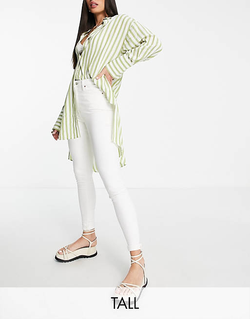  Topshop Tall organic cotton off white Jamie jeans 