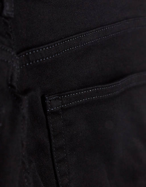  Topshop Tall organic cotton pure black Jamie jeans 