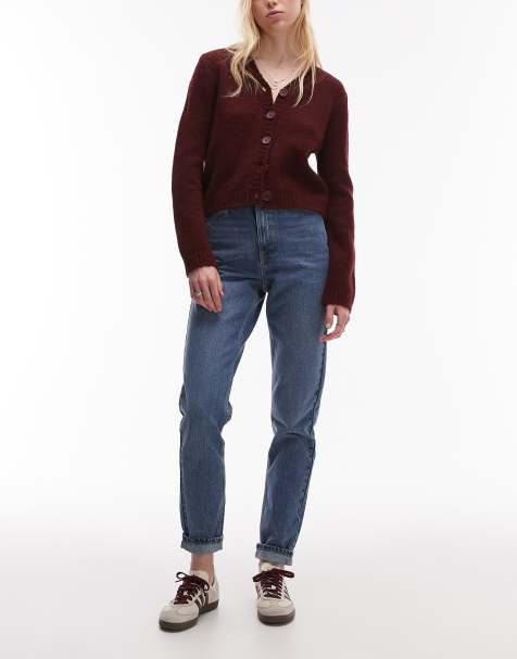 Topshop Tall - Original - Jean mom à taille haute - Bleu moyen - view 1
