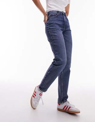 Original Mom high rise jean in mid blue