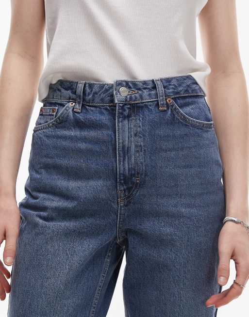 Topshop Tall - Original - Mom jeans met hoge taille in middenblauw, 5 van 5