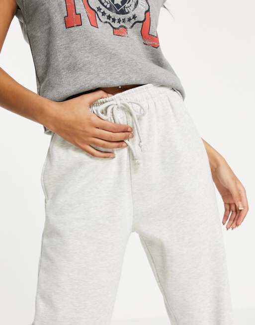 Topshop Petite oversized 90s joggers in grey